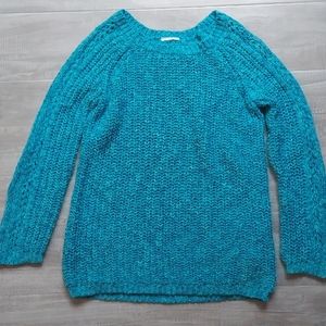 Blue knit sweater